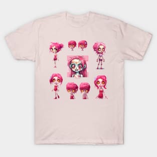 Haloween Zombie Girls, Pink T-Shirt